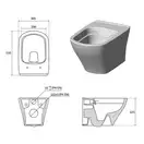 Унитаз подвесной Ravak Classic RimOff (безободковый) с сиденьем Soft Close (X01671+X01672) фото 5 Aquada.com.ua