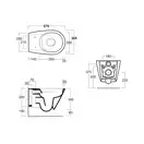 Унитаз подвесной Simas Gambassi с сиденьем Soft Close, чёрный (GA18NM+GA004NM+F85) фото 3 Aquada.com.ua