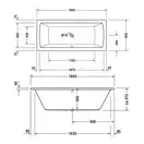 Ванна акриловая Duravit Darling New 180 х 80 см (700028000000000) фото 3 Aquada.com.ua