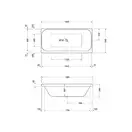Ванна акриловая Duravit Happy D.2 190 х 90 см (700315000000000) фото 2 Aquada.com.ua
