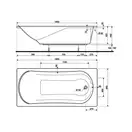 Kolo COMFORT ванна 190*90см прямоугольная, с ножками SN8 (XWP3090000)