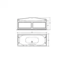 Ванна акриловая Simas Arcade 170 x 70 см, с каркасом (VAT17+CSV) фото 3 Aquada.com.ua