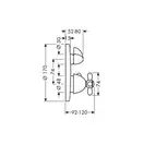 Термостат с запорным вентилем, с крестовой рукояткой, СМ Axor Carlton (17705000) фото 2 Aquada.com.ua