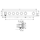 Термостат для скрытого монтажа Axor ShowerSolutions 600/90 на 4 потребителя (цвет - матовый чёрный хром) (18357340) фото 2 Aquada.com.ua