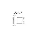 Запорный/переключающий вентиль Axor Citterio M Trio/Quattro (34920000) фото 2 Aquada.com.ua