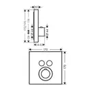 Термостат для душу Axor Shower Select square на 2 режиму, хром (36715000)