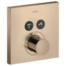 Термостат на 2 потребителя, скрытого монтажа Axor ShowerSelect (цвет - полированное красное золото) (36715300) фото 1 Aquada.com.ua