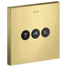 Вентиль скрытого монтажа для 3 потребителей Axor ShowerSelect (цвет - полированное золото) (36717990) фото 1 Aquada.com.ua