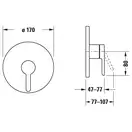 Смеситель для душа скрытого монтажа Duravit C.1 (цвет - хром) (C14210010010) фото 2 Aquada.com.ua