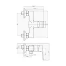 IMPRESE LASKA cмеситель для душа, хром, 35 мм (15040) фото 2 Aquada.com.ua