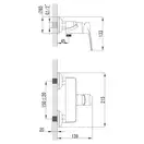 IMPRESE BARKA смеситель для душа, хром, 35 мм (15265) фото 2 Aquada.com.ua