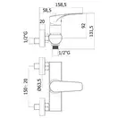 Смеситель для душа Paffoni Lime (цвет - хром) (LM168CR) фото 2 Aquada.com.ua