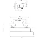 Смесители для душа Ravak 10° TD 032.00/150 хром (X070066) фото 2 Aquada.com.ua