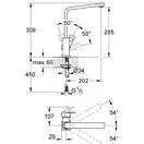 Grohe Eurocube Змішувач для кухні, хром (31255000)
