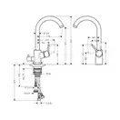 Hansgrohe Talis M52 270 Смеситель для кухни, хром (14875000)