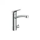 Смеситель для кухни, однорычажный Hansgrohe Logis (цвет - хром), с запорным вентилем для посудомоечной машины (71834000) фото 1 Aquada.com.ua