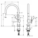 Смеситель для кухни Hansgrohe Talis M54 220 (цвет - нержавеющая сталь) (72804800) фото 2 Aquada.com.ua