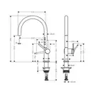 Hansgrohe Talis 220 Кухонний змішувач, сталевий (72804800)