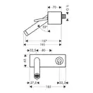 Смеситель для раковины настенный Axor Starck X (10074000) фото 3 Aquada.com.ua