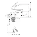Смеситель для раковины корпус маленький Axor Citterio M (34016000) фото 3 Aquada.com.ua