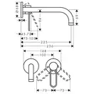 Смеситель для раковины настенный Axor Uno (цвет - хром) (38122000) фото 2 Aquada.com.ua
