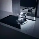 Змішувач для умивальника Axor MyEdition 70, матовий нікель / дзеркальне скло (47012820)