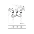Смеситель для раковины на 3 отверстия Axor MyEdition (цвет - хром/мрамор) (47052000+47913000) фото 3 Aquada.com.ua