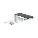 Смеситель для раковины на 3 отверстия Axor MyEdition (цвет - хром/кожа серая) (47052000+47916000) фото 1 Aquada.com.ua