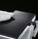 Смеситель для раковины на 3 отверстия Axor MyEdition (цвет - хром/кожа серая) (47052000+47916000) фото 2 Aquada.com.ua