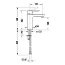 Смеситель для раковины Duravit A.1 (цвет - хром), с донным клапаном (A11020001010) фото 2 Aquada.com.ua