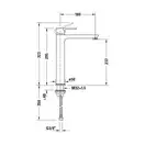 Смеситель для раковины высокий Duravit A.1 (цвет - хром), с донным клапаном (A11040001010) фото 2 Aquada.com.ua