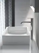 Смеситель для раковины высокий Duravit C.1 (цвет - хром), без донного клапана, излив 136 мм (C11030002010) фото 2 Aquada.com.ua