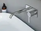Смеситель для раковины настенный Duravit C.1 (цвет - хром), излив 225 мм (C11070004010) фото 2 Aquada.com.ua