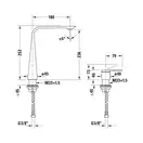 Смеситель для раковины высокий на 2 отверстия Duravit D.1 (цвет - чёрный матовый) (D11130002046) фото 2 Aquada.com.ua