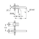 Смеситель для раковины настенный Grohe Essence L-Size (19408DL1) фото 2 Aquada.com.ua