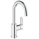 Смеситель для раковины Grohe Bau Edge (цвет - хром), с донным клапаном (23093000) фото 1 Aquada.com.ua
