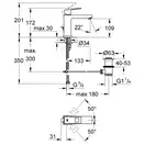 Grohe Eurocube Змішувач для раковини, хром (23445000)