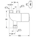 Grohe Grohtherm Micro Термостат под раковину, хром (34487000)