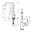 Смеситель для раковины, однорычажный Hansgrohe Focus E 2 (цвет - хром), с донным клапаном Push-Open (31609000) фото 3 Aquada.com.ua