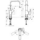 Смеситель для раковины Hansgrohe Metropol (цвет - шлифованное золото), с донным клапаном Push-Open (32511140) фото 2 Aquada.com.ua