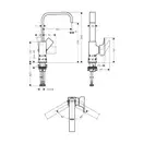 Hansgrohe Metropol Змішувач для умивальника, чорний (32511340)