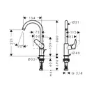GROHE Hansgrohe Смеситель для раковины, однорычажный Logis (71130000) фото 4 Aquada.com.ua