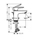 Hansgrohe Talis E 80 Змішувач для умивальника, хром (71700000)