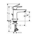 Hansgrohe Talis E 110 Змішувач для умивальника, хром (71710000)