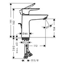 Смеситель для раковины Hansgrohe Talis E (цвет - полированное золото), с донным клапаном (71710990) фото 2 Aquada.com.ua