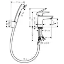 HANSGROHE Набор для биде, со сливным клапаном Push-Open, хром Talis E (71729000) фото 2 Aquada.com.ua