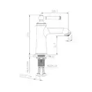 Смеситель для раковины Imprese Hydrant (цвет - brushed nickel) (ZMK031806010) фото 3 Aquada.com.ua