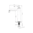 Смеситель для раковины, высокий Imprese Hydrant (цвет - brushed nickel) (ZMK031806011) фото 2 Aquada.com.ua