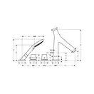Смеситель для ванны, с термостатом, на 4 отверстия, для монтажа на плитку Axor Starck Organic (цвет - хром) (12426000) фото 2 Aquada.com.ua