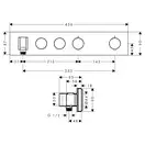 Термостат для скрытого монтажа Axor ShowerSolutions 460/90 на 2 потребителя (цвет - хром) (18355000) фото 2 Aquada.com.ua